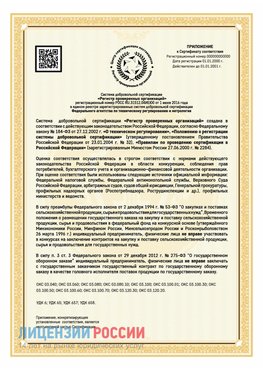 Приложение к сертификату для ИП Дзержинск Сертификат СТО 03.080.02033720.1-2020